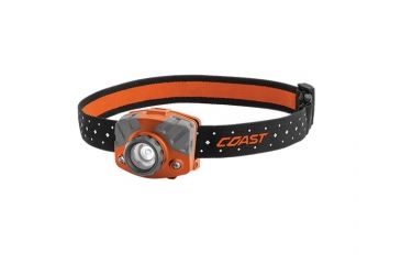 Image of Coast FL75R Rechargeable Pure Beam Focusing Headlamp, 530 Lumens, Li-Ion Pack/3 x AAA, Gift Box, Orange, 20820