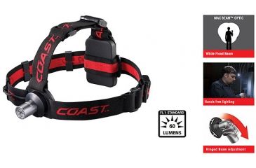 Image of Coast HL3 Headlamp, 3 AAA Batteries, 60 Lumens CT-19350