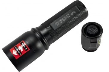 Image of Coast HP7R Rechargeable Long Distance Focusing Flashlight, 300 Lumens, Li-Ion Pack/4 x AAA, Black 19221