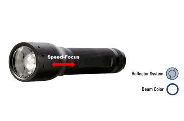 Image of Coast LED Lenser P7 High Performance Aluminum Tactical Flashlight w/ One-Handed Speed Focus HP8407