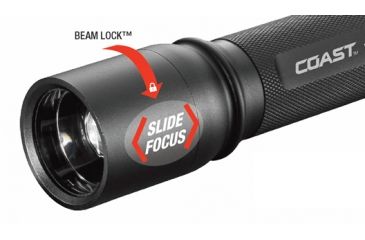 Image of Coast HP7R Rechargeable Long Distance Focusing Flashlight, 300 Lumens, Li-Ion Pack/4 x AAA, Black 19221