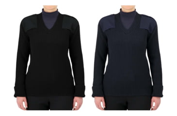 Image of Cobmex V-Neck Commando Sweater, Black, Dark Navy