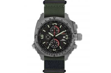 Image of Cobra 44mm Grey Titanium Case, Black Dial, Nylon Green Band