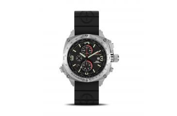 Image of Cobra 44mm Silver Titanium Case, Black Dial, Black Rubber II