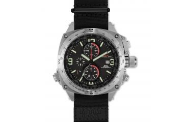 Image of Cobra 44mm Silver Titanium Case, Black Dial, Nylon Black