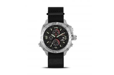 Image of Cobra 44mm Silver Titanium Case, Black Dial, Nylon Black