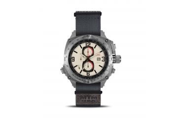 Image of Cobra 44mm Silver Titanium Case, Tan Dial, Grey Nylon Band