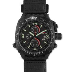 Image of Cobra 47.5mm Black Titanium Case, Black Dial, Ballistic Velcro I Band