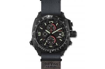 Image of Cobra 47.5mm Black Titanium Case, Black Dial, Grey Nylon Band