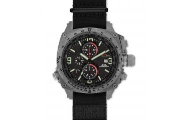 Image of Cobra 47.5mm Grey Titanium Case, Black Dial, Black Nylon Band