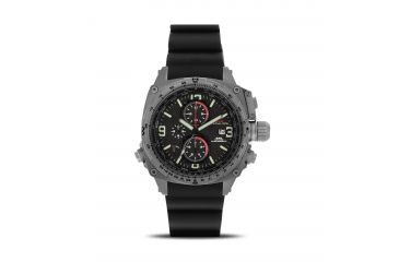 Image of Cobra 47.5mm Grey Titanium Case, Black Dial, Black Rubber 1 Band