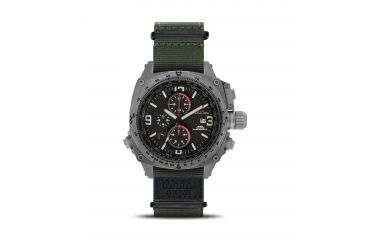 Image of Cobra 47.5mm Grey Titanium Case, Black Dial, Nylon Green Band