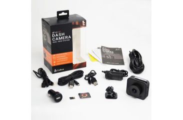 Image of Cobra Dual View Dash Cam w/ Driver Alert System, Black, DASH2216D
