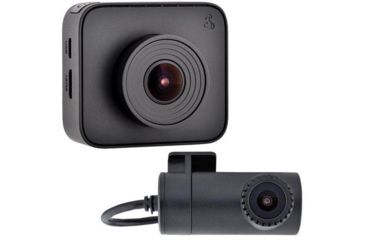 Image of Cobra Dual View Dash Cam w/ Driver Alert System, Black, DASH2216D