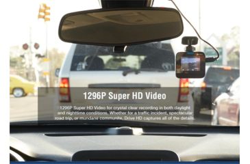 Image of Cobra Dual View Dash Cam w/ Driver Alert System, Black, DASH2216D