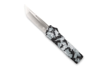 Image of CobraTec Knives Lightweight OTF Automatic Folding Knives, 3.25in, D2 Steel, Tanto, Aluminum Alloy, Winter Digi Camo Handle, WDCCTLETNS