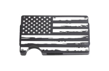Image of CobraTec American Flag Wallet Aluminum RFID w/Money Clip Black, 1410246