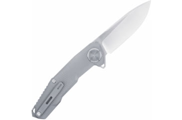 Image of CobraTec Barracuda Titanium Button Lock Assisted Opening Folding Knife, M390, Silver, 1410097