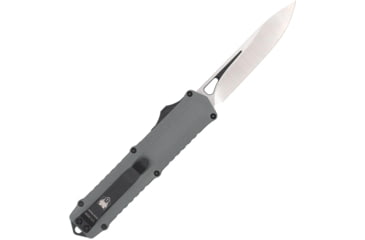 Image of CobraTec Knives Chameleon OTF Knife, 3.25in Blade, Grey Handle, CTCAMGRYM390DNS