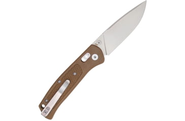 Image of CobraTec Knives EDC Scout Button Lock Automatic Folding Knife, 3.12in, VG10, Drop Point, Grivory Mocha Handle, CTSCTGRVMCHBAR