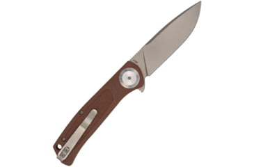 Image of CobraTec Knives EDC Scout Button Lock Automatic Folding Knife, 3.125 in, VG10, Drop Point, Grivory, Mocha, CTSCTGRVMCHBL