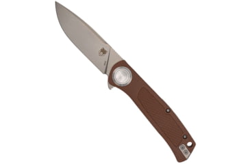 Image of CobraTec Knives EDC Scout Button Lock Automatic Folding Knife, 3.125 in, VG10, Drop Point, Grivory, Mocha, CTSCTGRVMCHBL