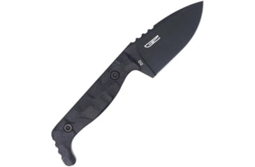 Image of CobraTec Knives Kingpin S Fixed Blade Knife, 3.25 in, D2 Steel, Drop Point, G-10, Black Handle, CTKPSBLK