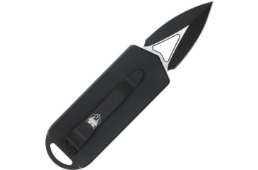 Image of CobraTec Knives ASP OTF Automatic Folding Knife, 1.94 in, D2 Steel, Plain Dagger Blade, Black Aluminum Handle, CTASPBLK