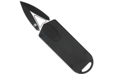 Image of CobraTec Knives ASP OTF Automatic Folding Knife, 1.94 in, D2 Steel, Plain Dagger Blade, Black Aluminum Handle, CTASPBLK