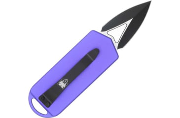 Image of CobraTec Knives ASP 1.94 OTF Dagger Plain D2 Steel Blade, 3.31 Purple Aluminum Handle, CTASPPUR