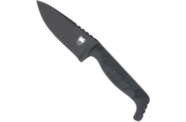Image of CobraTec Knives Kingpin Fixed Blade Knives, 4in, D2, Drop Point Blade, Black, CTKPBLK