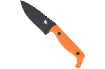 Image of CobraTec Knives Kingpin Knives, 4in, D2 Steel, Black Drop Point Blade, Orange G10 Handle, CTKPORG