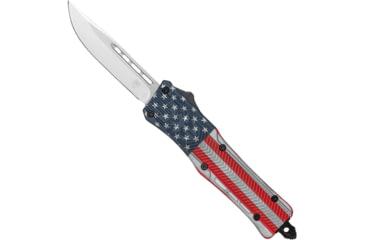 Image of CobraTec Knives CTK-1 Medium OTF Automatic Folding Knife, 3in, D2 Steel, Drop Not Serrated, Aluminum Alloy Cerakote American Handle, MUSACTK1MDNS
