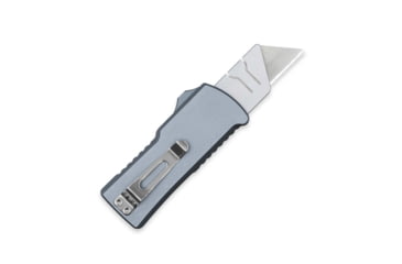 Image of CobraTec Knives OTF Utility Knife, 1.75in, Carbon Steel Blade, Gray Aluminum Handle, CTOTFUTGRY