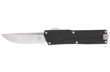 Image of CobraTec Knives Paragon OTF Knife, VG-10 Stainless Steel, Plain, Black Handle, CTPRNEDGBLK