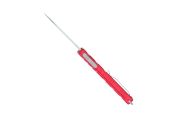 Image of CobraTec Knives Large Enforcer OTF Knife, 3.25in, M390 Steel, Drop Non-Serrated, Red Handle, CTERDM390DNS