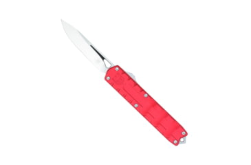 Image of CobraTec Knives Large Enforcer OTF Knife, 3.25in, M390 Steel, Drop Non-Serrated, Red Handle, CTERDM390DNS