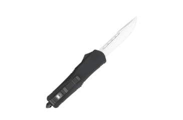 Image of CobraTec Knives FS-3 Large OTF Automatic Folding Knife, 3.5in, D2 Steel, Drop Non-Serrated Blade, Black Handle, LBFS-3DNS