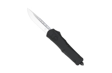 Image of CobraTec Knives FS-3 Large OTF Automatic Folding Knife, 3.5in, D2 Steel, Drop Non-Serrated Blade, Black Handle, LBFS-3DNS