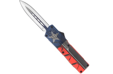 Image of CobraTec Knives Lightweight OTF Automatic Folding Knives, 3.25in, D2 Steel, Dagger Plain, Texas Cerakote Aluminum Handle, TXCTLWDAGNS