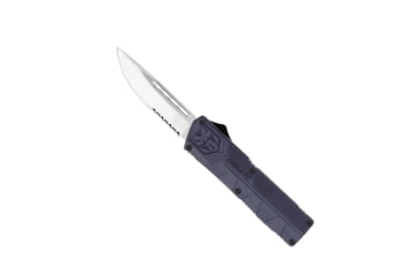 Image of CobraTec Knives Lightweight OTF Automatic Folding Knives, 3.25in, D2 Steel, Drop Serrated, Nypd Blue Handle, NYCTLWDS