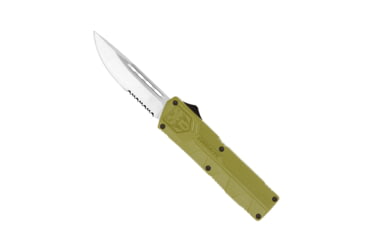 Image of CobraTec Knives Lightweight OTF Automatic Folding Knives, 3.25in, D2 Steel, Drop Serrated, Od Green Handle, ODCTLWDS