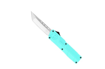 Image of CobraTec Knives Lightweight OTF Automatic Folding Knives, 3.25in, D2 Steel, Tanto Non-Serrated, Tiffany Blue Handle, TBCTLWTNS