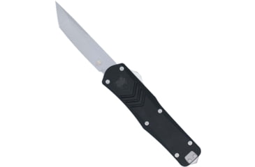 Image of CobraTec Knives Medium FS-X Gen III OTF Knife, 3in, D2 Steel Stonewash Tanto Plain Blade, Black Aluminum Handle, MBLKFSXGEN3TNS