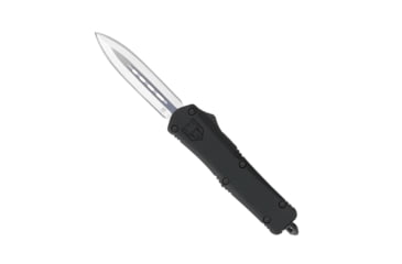 Image of CobraTec Knives FS-3 Medium OTF Automatic Folding Knives, 3in, D2 Steel, Dagger Non-Serrated Blade, Black Handle, MBFS-3DAGNS