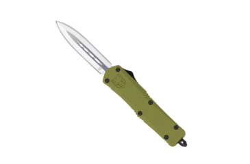 Image of CobraTec Knives FS-3 Medium OTF Automatic Folding Knives, 3in, D2 Steel, Dagger Non-Serrated Blade, Od Green Handle, MODFS-3DAGNS