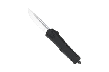 Image of CobraTec Knives FS-3 Medium OTF Automatic Folding Knives, 3in, D2 Steel, Drop Non-Serrated Blade, Black Handle, MBFS-3DNS