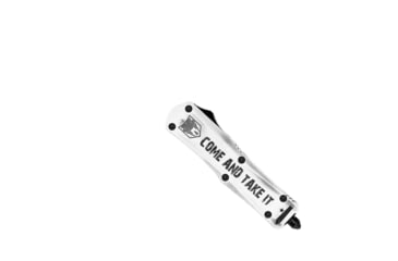 Image of CobraTec Knives FS-3 Medium OTF Automatic Folding Knives, 3in, D2 Steel, Drop Non-Serrated Blade, Cerakote/Come And Take It Handle, MCATIFS-3DNS