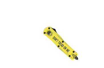 Image of CobraTec Knives FS-3 Medium OTF Automatic Folding Knives, 3in, D2 Steel, Drop Non-Serrated Blade, Cerakote/Don'T Tread On Me Handle, MDTOMFS-3DNS