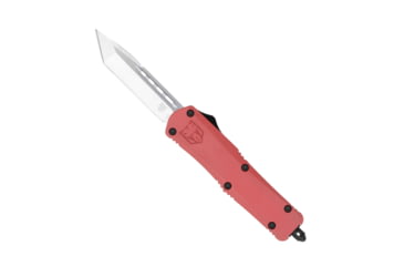 Image of CobraTec Knives FS-3 Medium OTF Automatic Folding Knives, 3in, D2 Steel, Tanto Non-Serrated Blade, Red Handle, MRFS-3TNS
